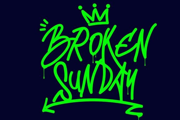 Broken Sunday: The Ultimate Monoline Graffiti Font for Bold Design Projects