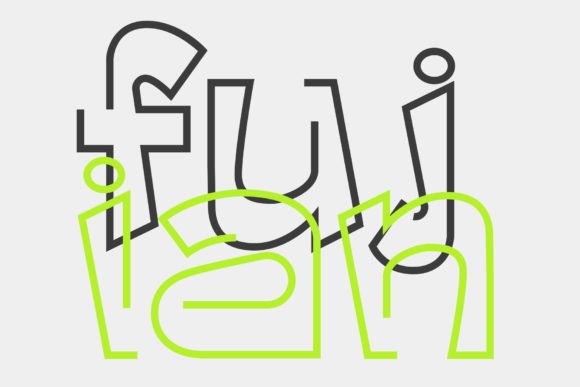 Fujian: A Unique Outline Typeface for Modern Creative Projects