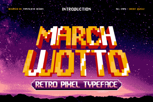 March Wotto: A Unique Pixel Font for Game Design and Creative Headlines
