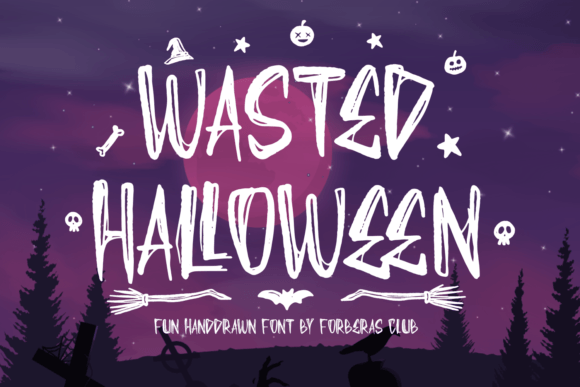 Wasted Halloween: A Unique Display Font for Spooky and Thematic Designs